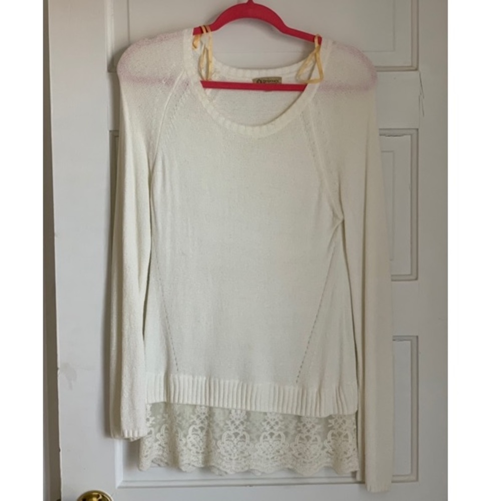 White lace sweater